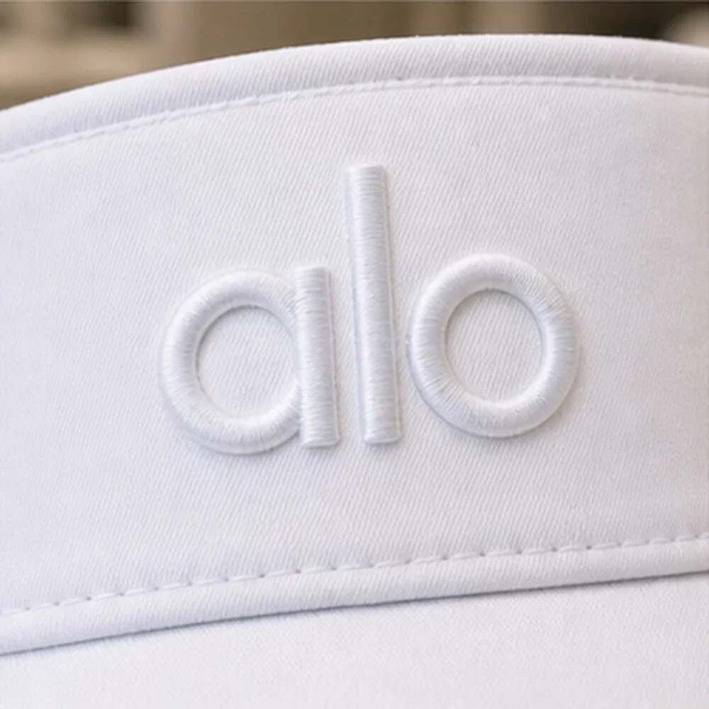 ALO Yoga White Golf Open Top Visor Hat Sporty